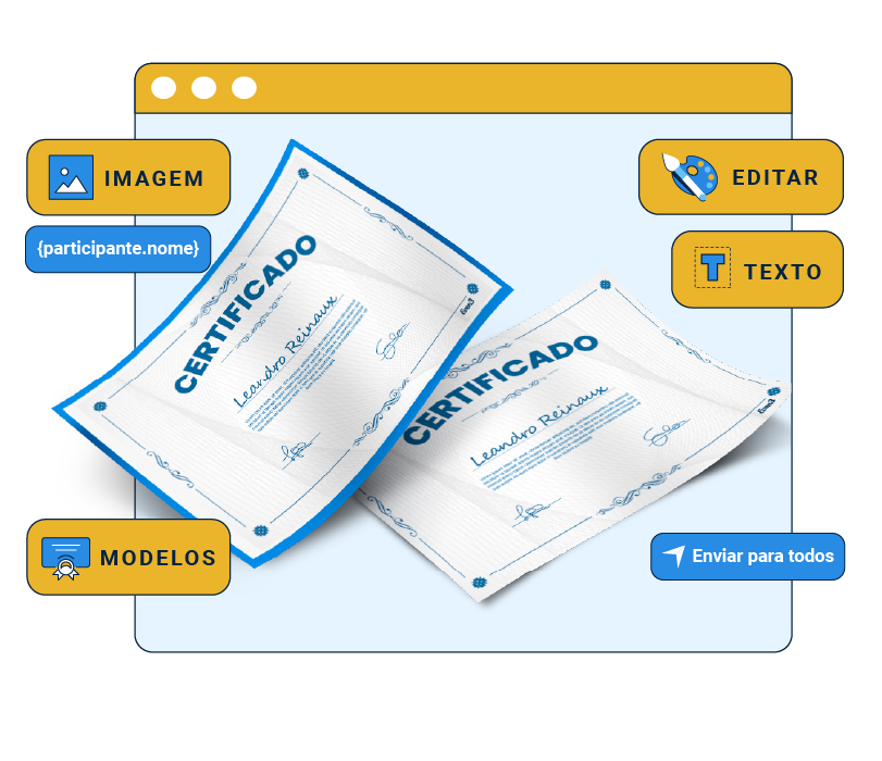 Crie e envie certificados em segundos