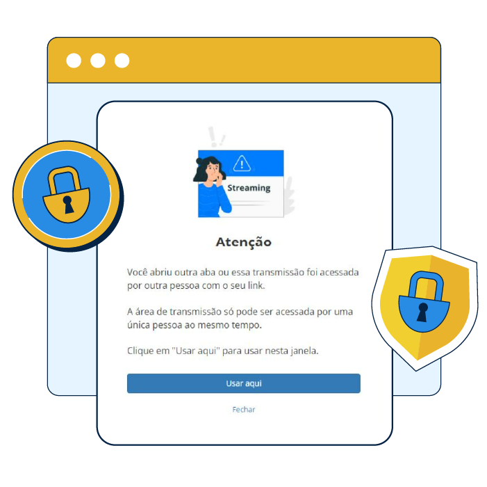 proteja o conteúdo em eventos online